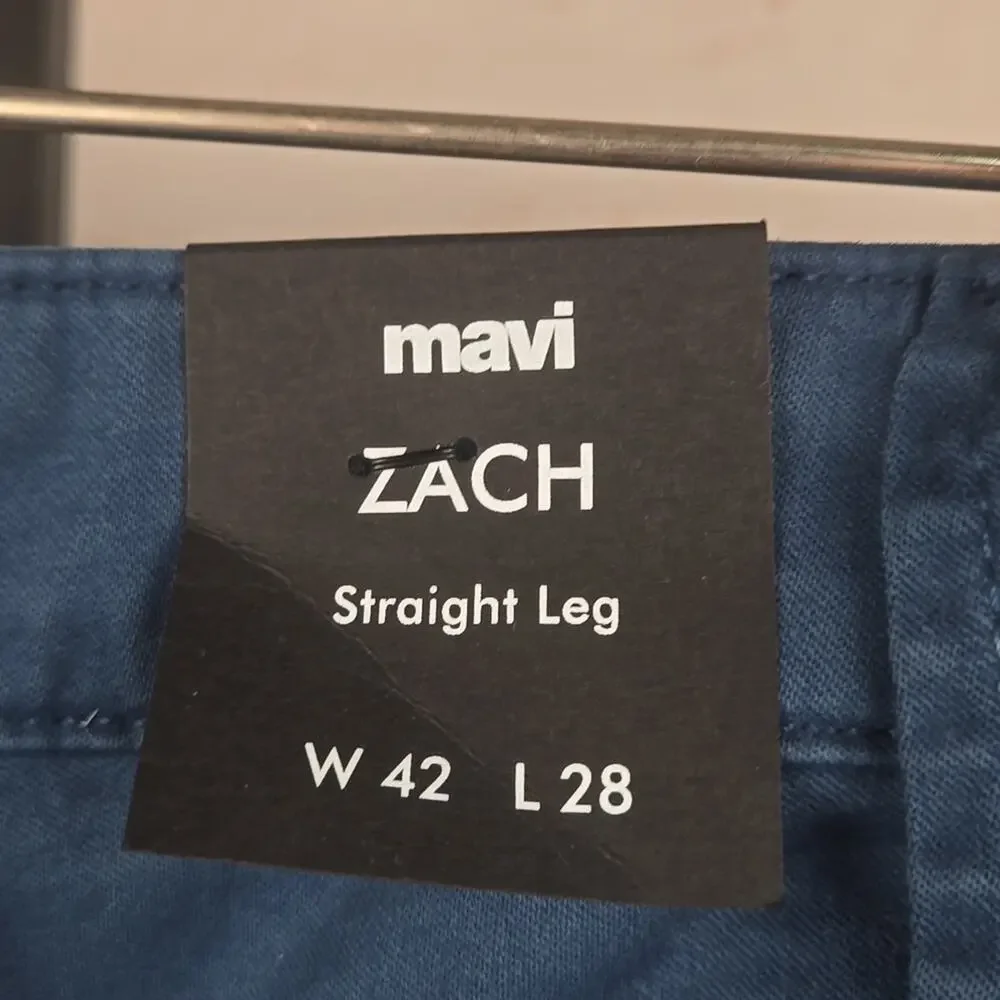 NWT Mavi Zach Straight Leg Navy Twill Pants Size 42/28